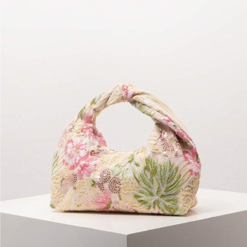 Floral Embroidered Sequin Women's Bag